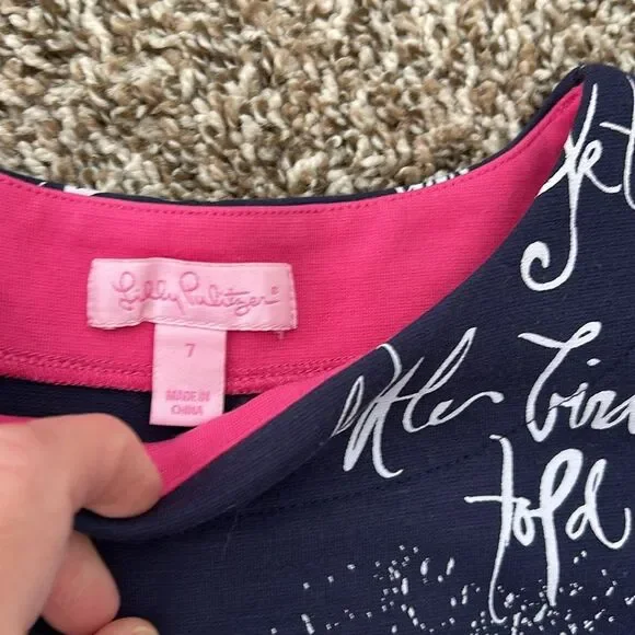 Lilly Pulitzer Girls Ruffle My Feathers Dress Girls Size 7 - Picture 4 of 13